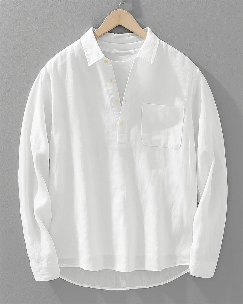 ALDRIDGE GRANDAD COLLAR SHIRT