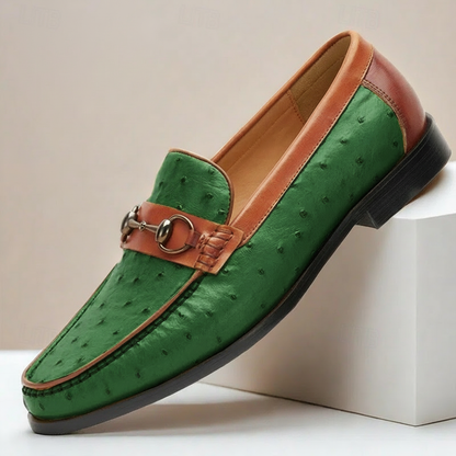 ORVANI COWHIDE LEATHER LOAFERS