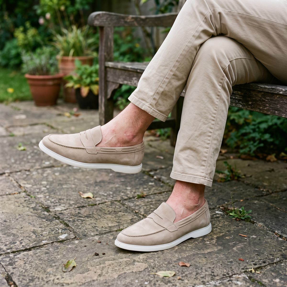 CHELTENHAM BEIGE SUEDE LOAFERS