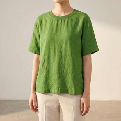 MARGARET RELAXED LINEN TEE
