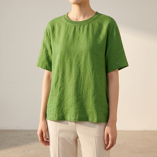 MARGARET RELAXED LINEN TEE