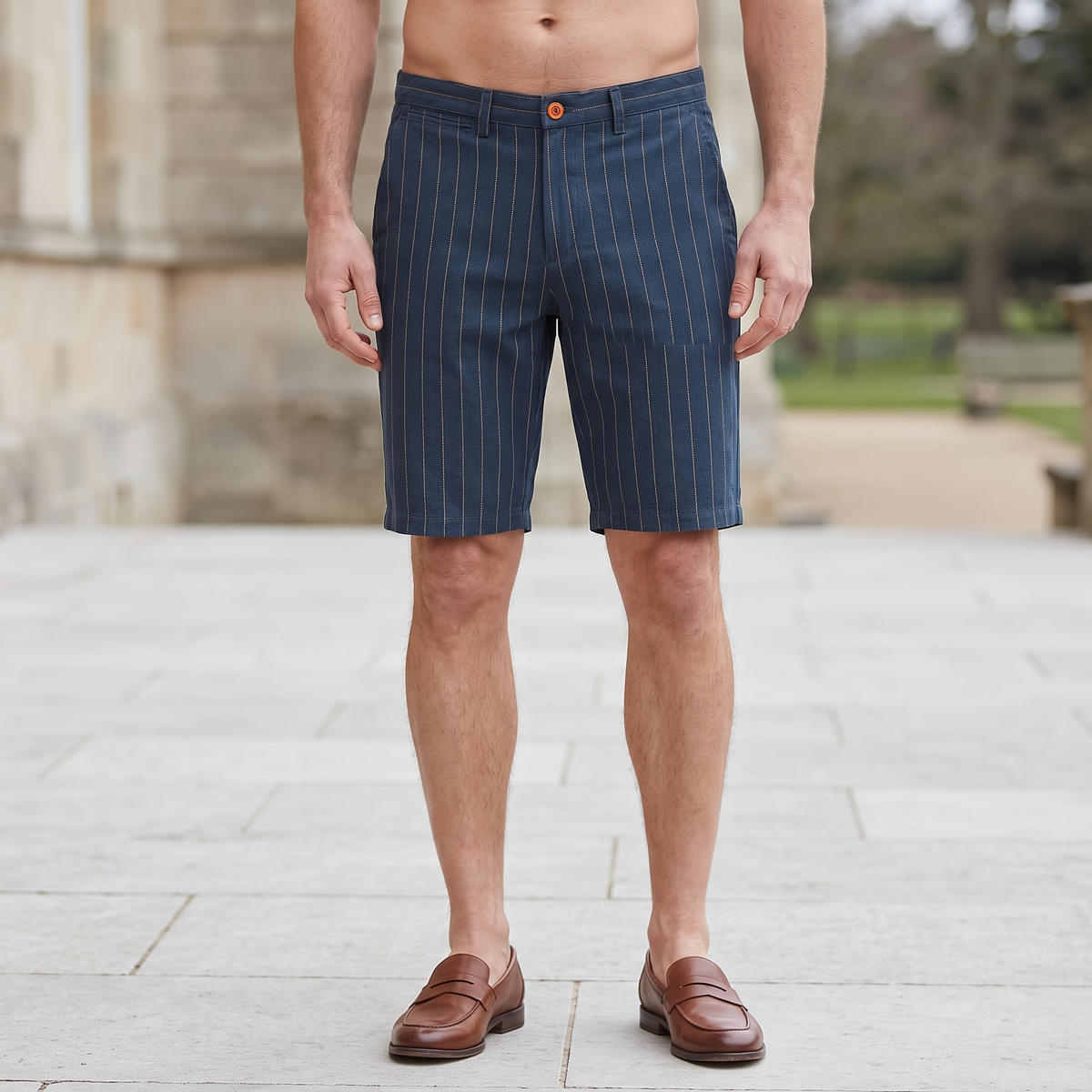 BROMLEY COTTON-LINEN SHORTS