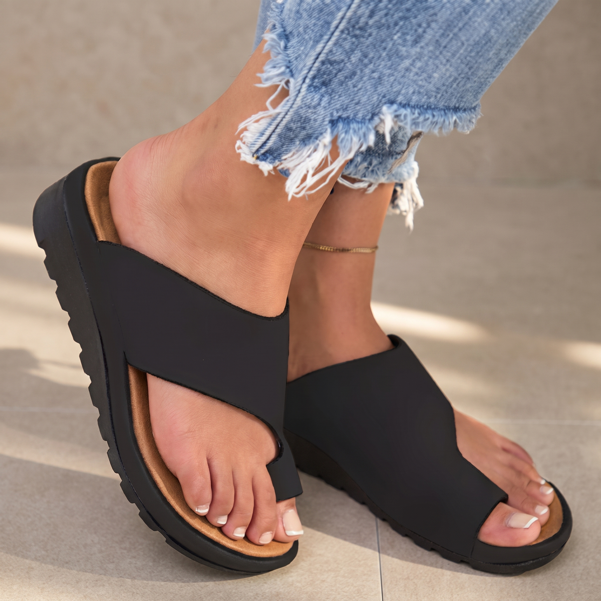 ROSEWELL WIDE-FIT PLATFORM SANDALS