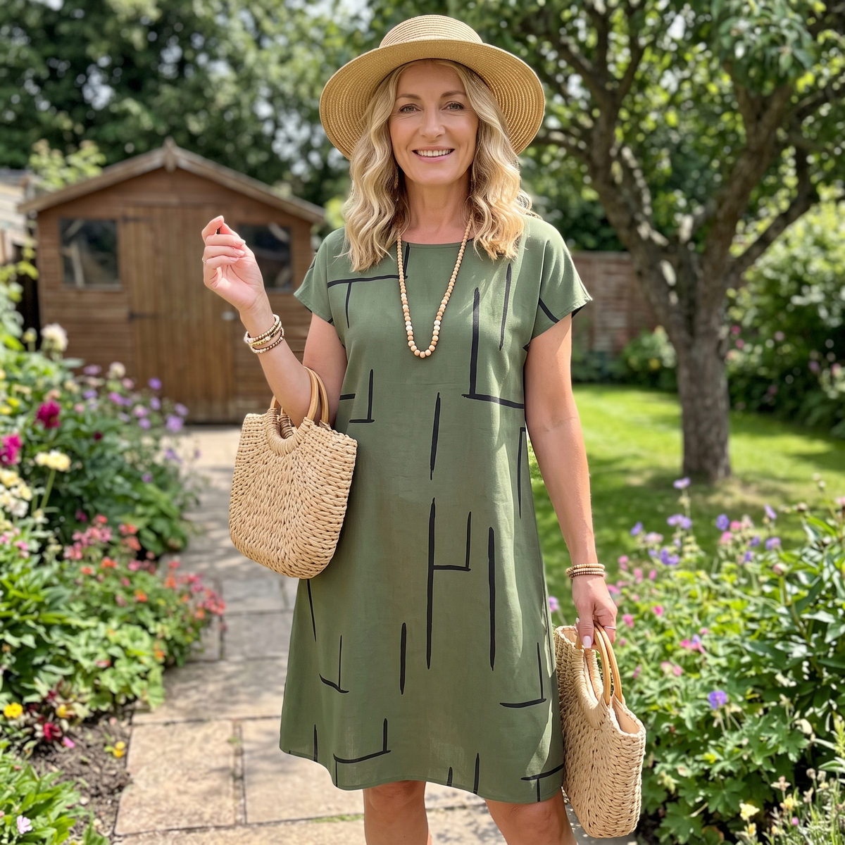 ALDEROSE SOFT-DRAPE DAY DRESS