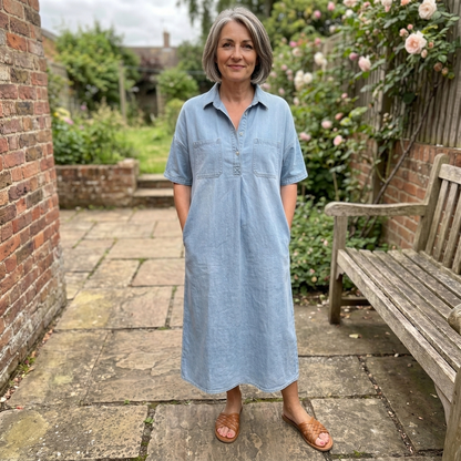 ROXLEY POCKET DENIM SHIRT DRESS