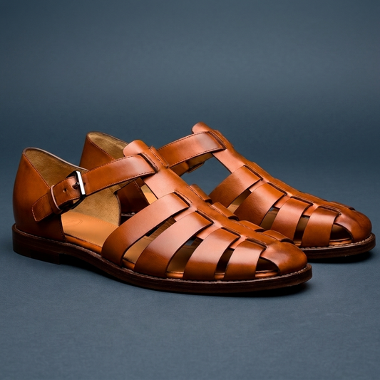 BARTONMERE BUCKLE LEATHER SANDALS