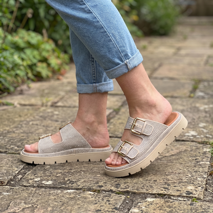 AMERSHAM CUSHIONED BUCKLE SANDALS