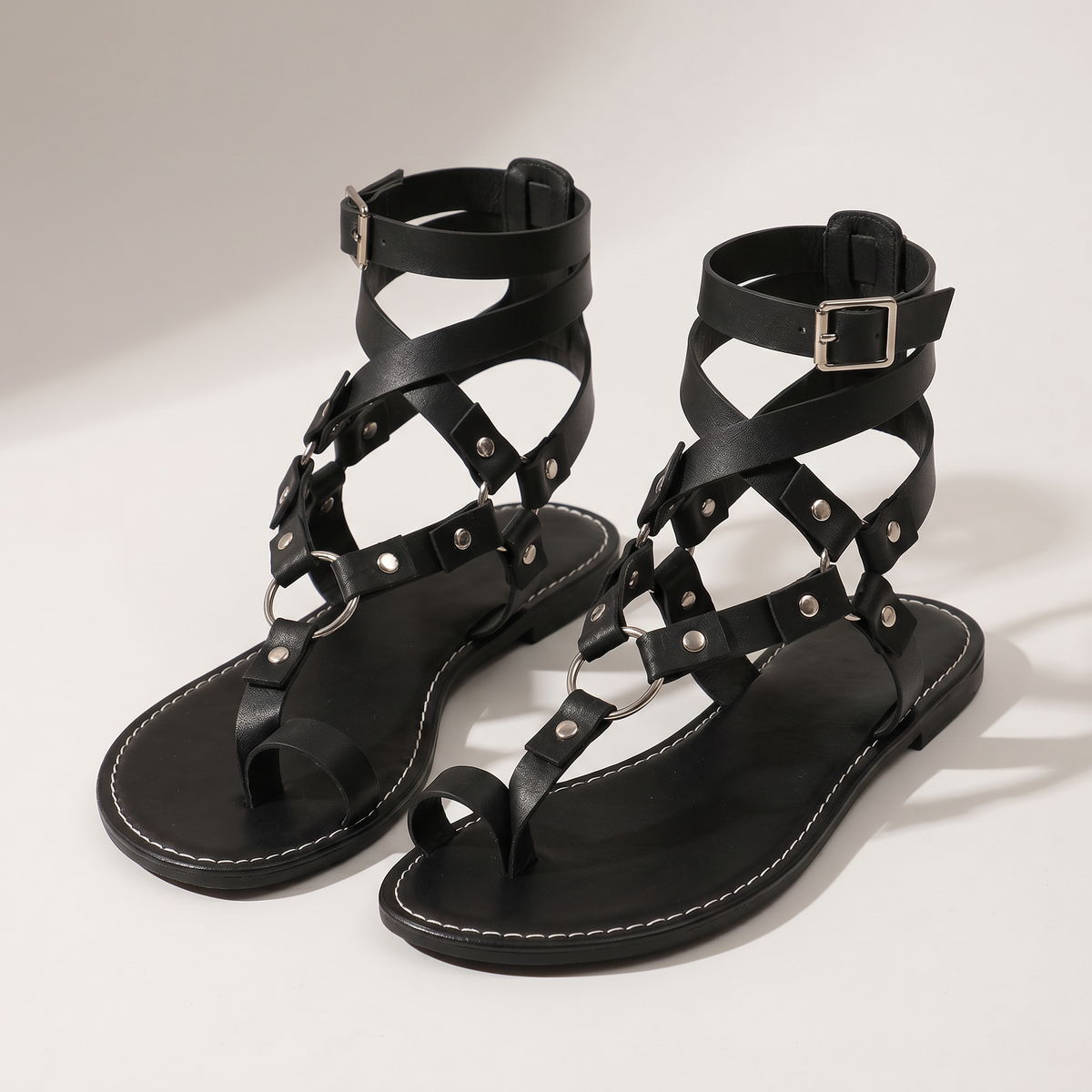 HARRIET STUDDED GLADIATOR SANDALS