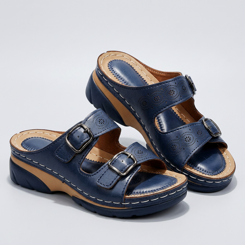ELEANOR DOUBLE-BUCKLE SUPPORT SANDALS