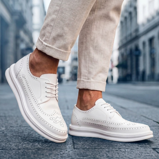 BANSTEAD BROGUE LEATHER TRAINERS