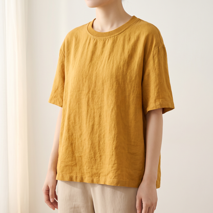 MARGARET RELAXED LINEN TEE