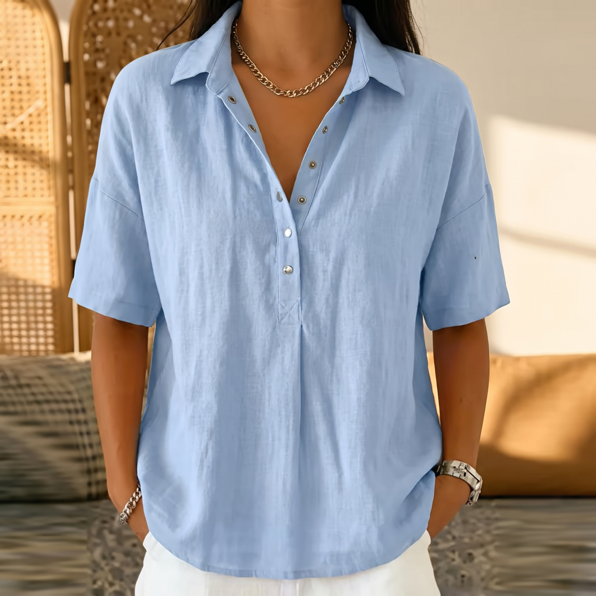 PERRINBY RELAXED SUMMER BLOUSE