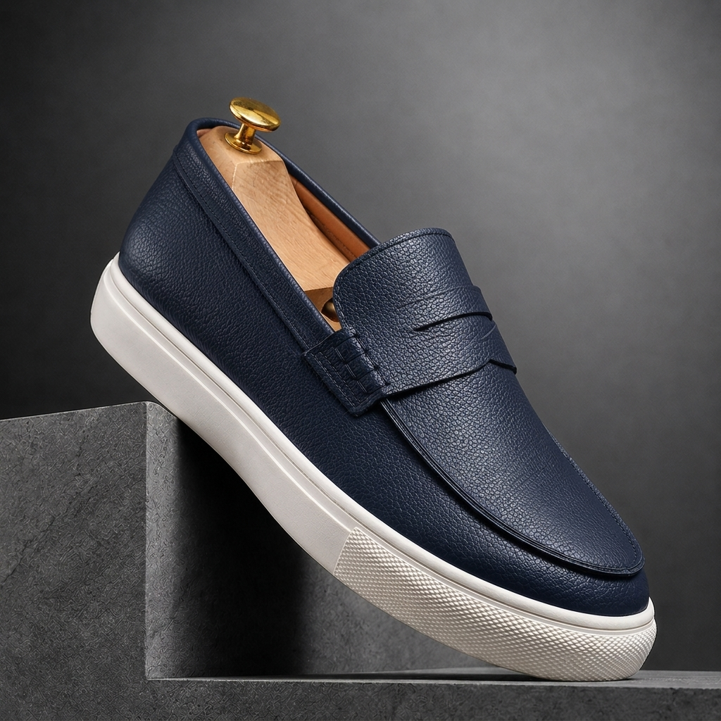 MORTLAKE TEXTURED LEATHER LOAFERS