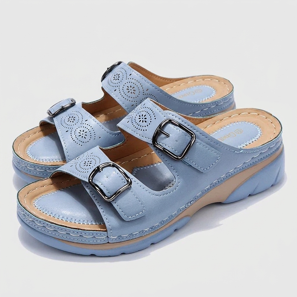 ELEANOR DOUBLE-BUCKLE SUPPORT SANDALS