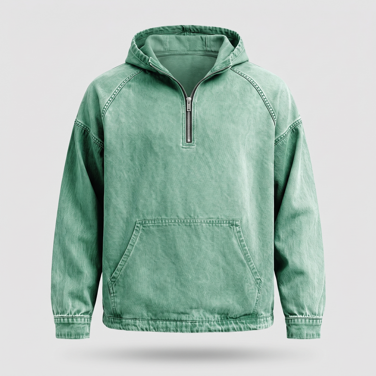 RIVINGTON HALF-ZIP DENIM JACKET