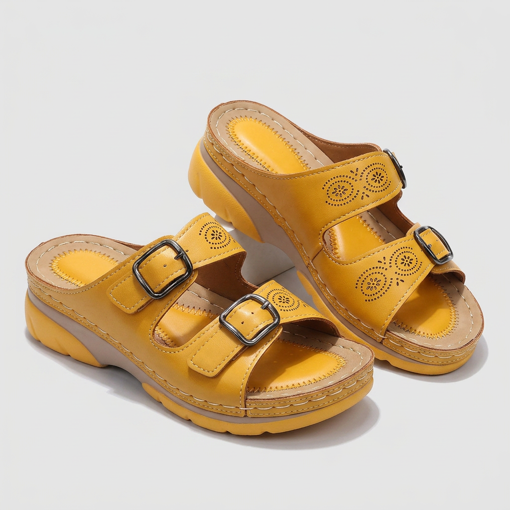ELEANOR DOUBLE-BUCKLE SUPPORT SANDALS