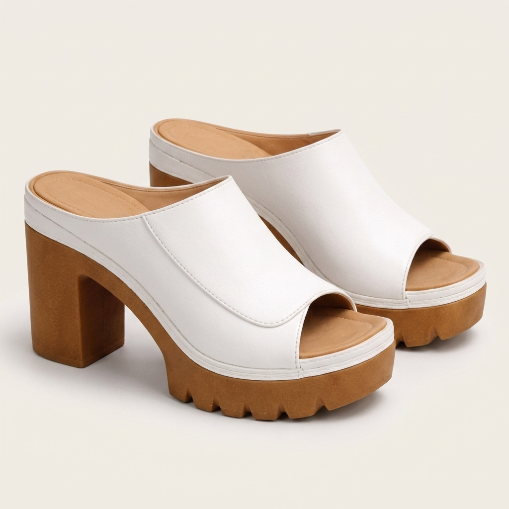 BELGRAVIA LEATHER BLOCK-HEEL MULES