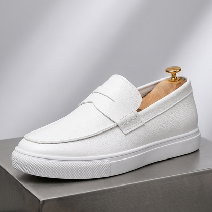 MORTLAKE TEXTURED LEATHER LOAFERS