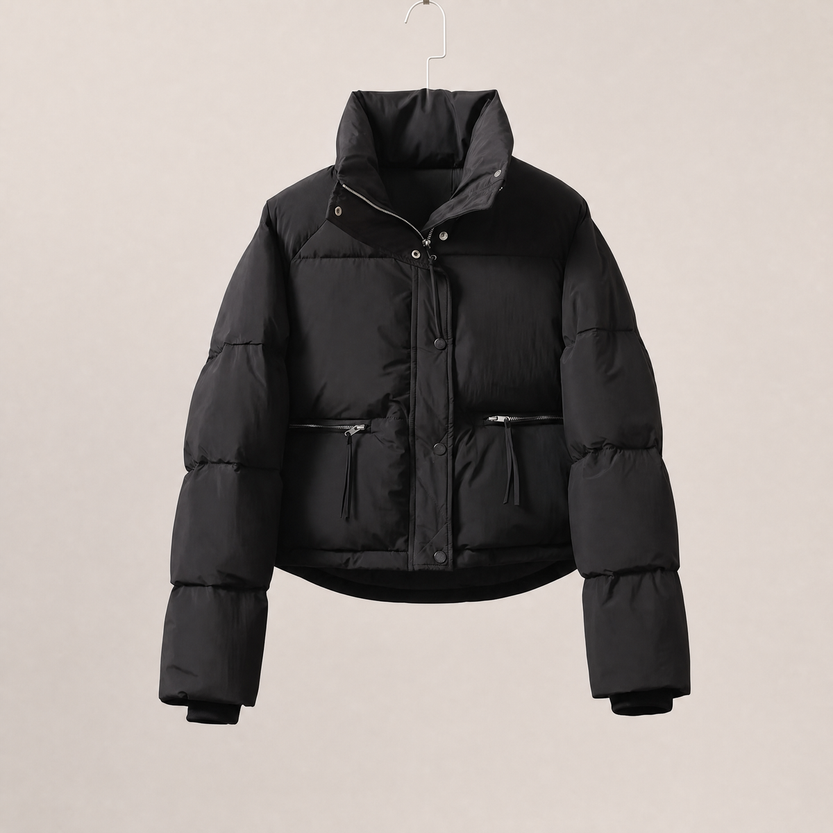 DAHLIA CONTRAST-COLLAR WINTER COAT