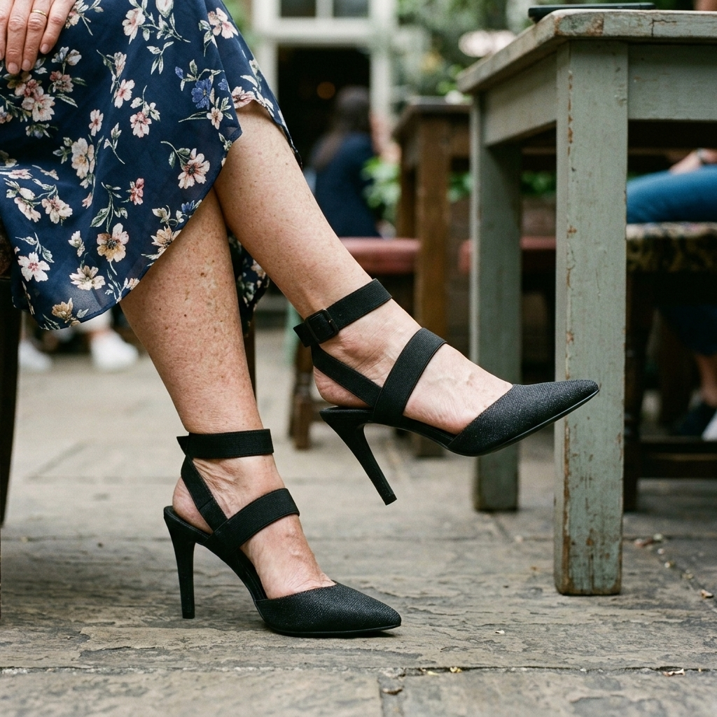 LORAVELLE STRETCH COMFORT HEELS