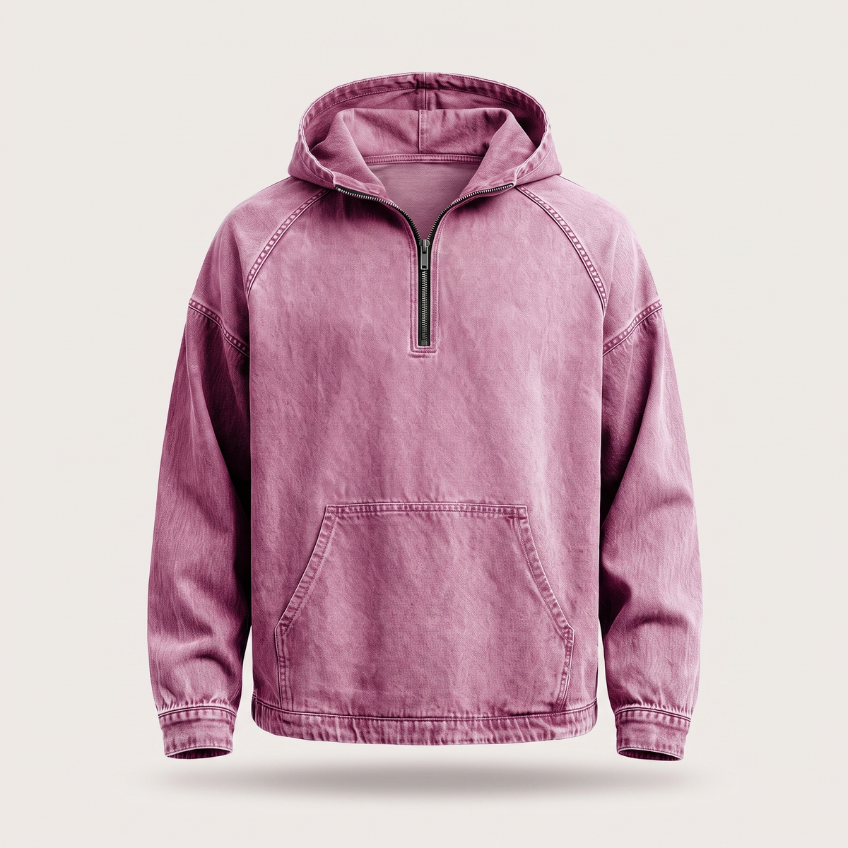 RIVINGTON HALF-ZIP DENIM JACKET