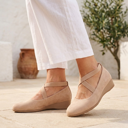 PENROSE STRAP WEDGE SANDALS