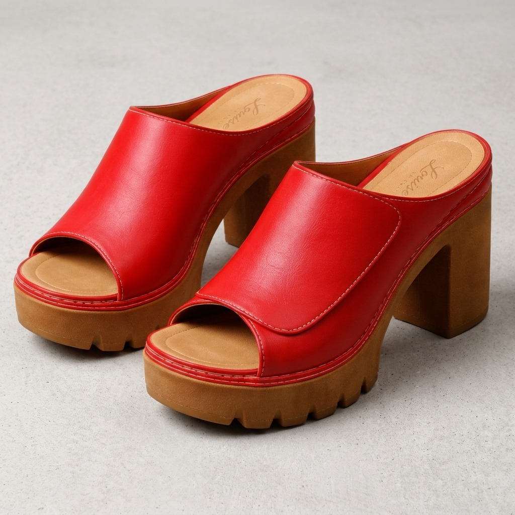 BELGRAVIA LEATHER BLOCK-HEEL MULES