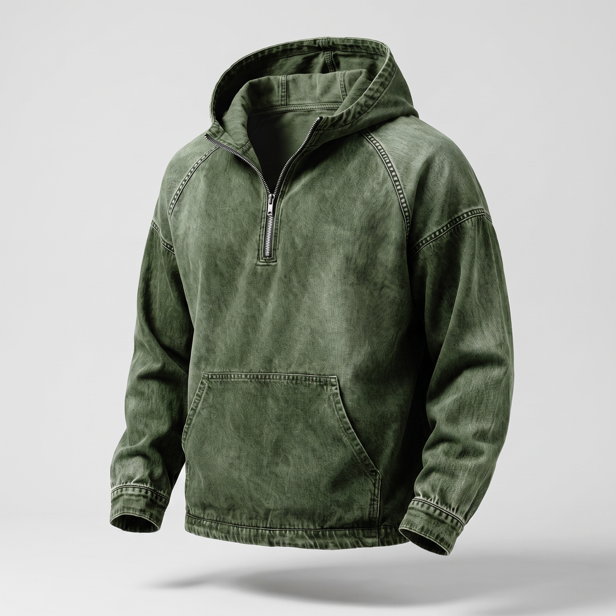RIVINGTON HALF-ZIP DENIM JACKET