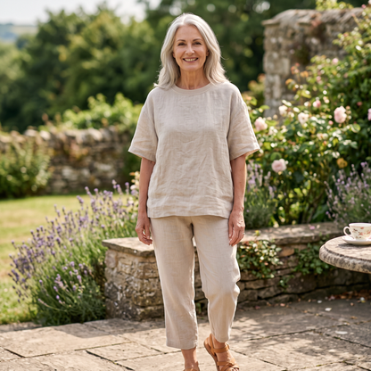 MARGARET RELAXED LINEN TEE