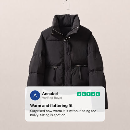 DAHLIA CONTRAST-COLLAR WINTER COAT