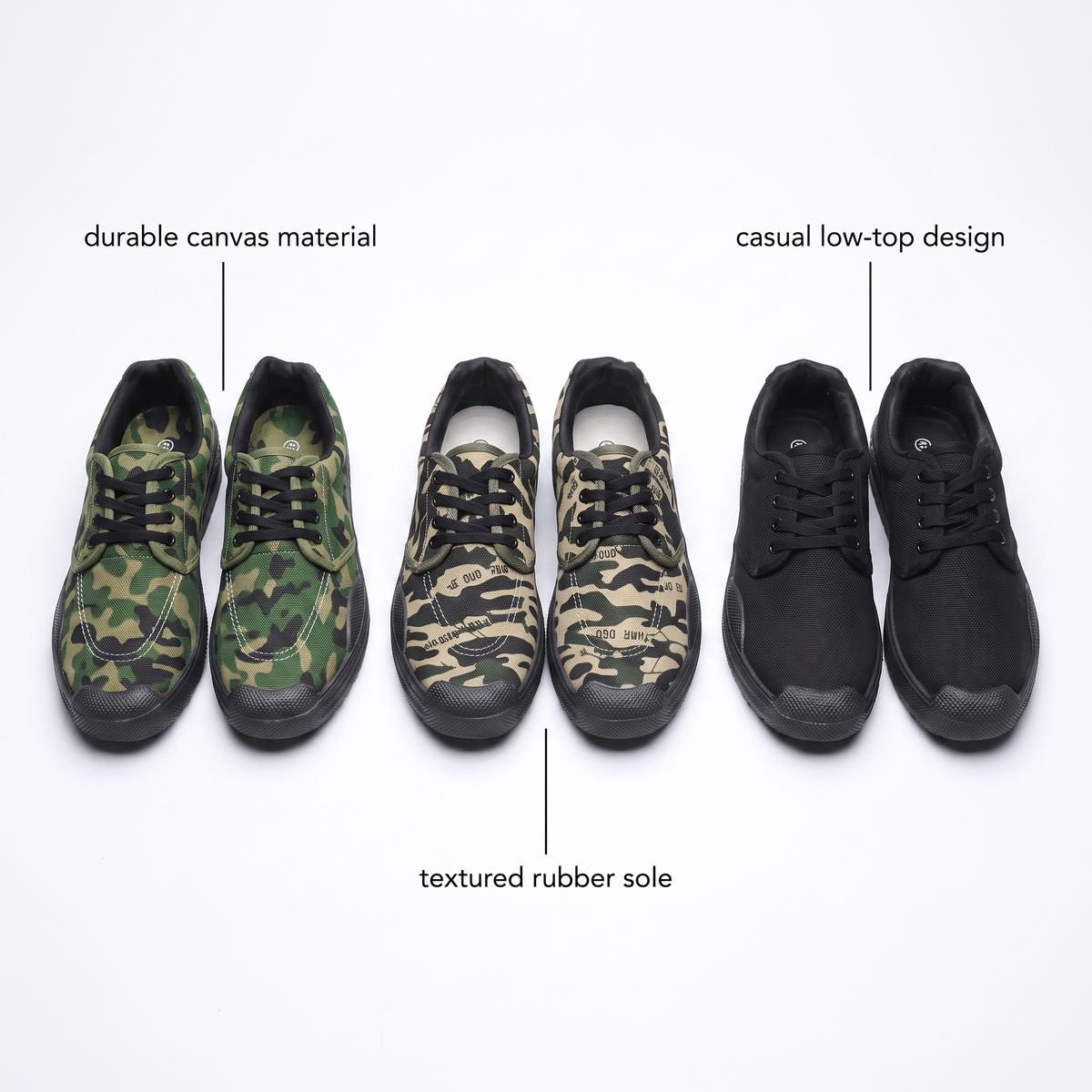 BLACKTHORN CAMO TRAINERS