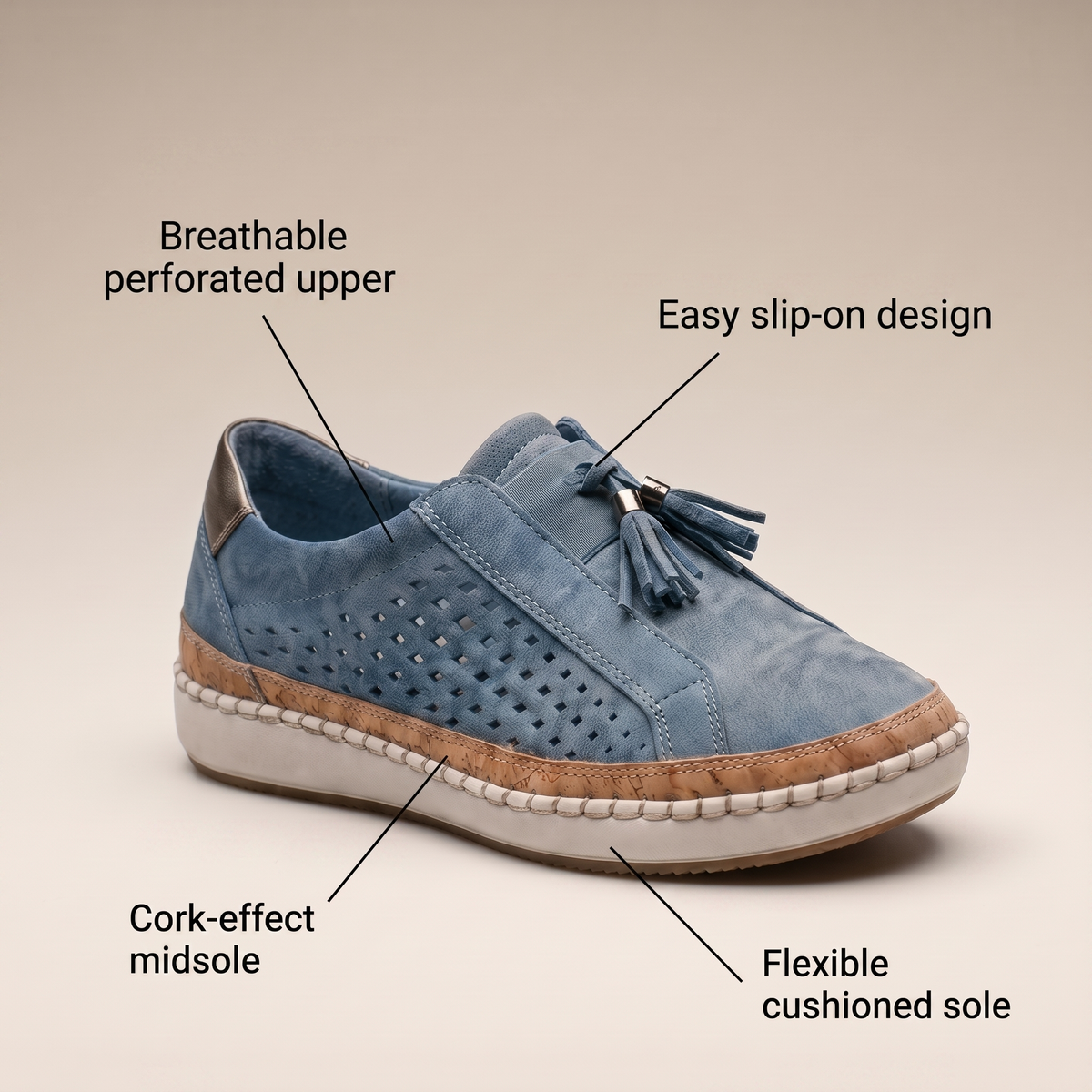 ELSPETH KNIT COMFORT SLIP-ONS