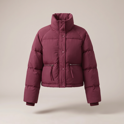 DAHLIA CONTRAST-COLLAR WINTER COAT