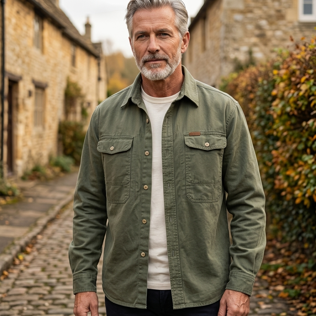 ROTHERFIELD COTTON OVERSHIRT