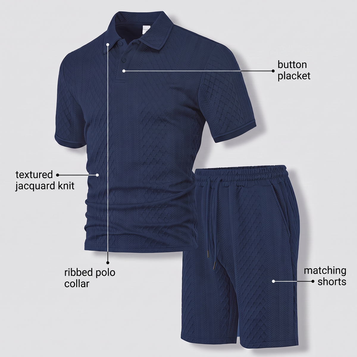 MONTFORD JACQUARD POLO SET
