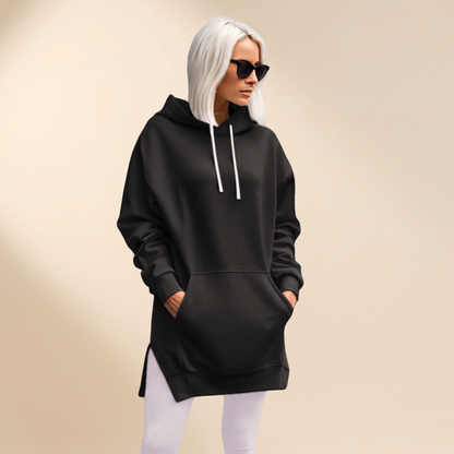 AVELMERE SOFT-FLEECE HOODIE DRESS