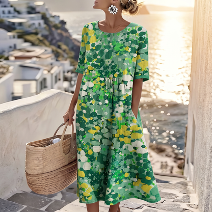 CLOVERLEIGH LOOSE-FIT FLORAL DRESS