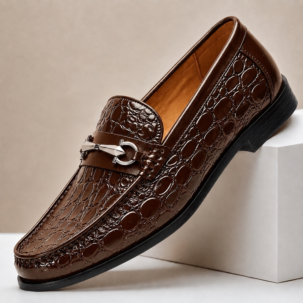 CARROWMERE TEXTURED LEATHER LOAFERS