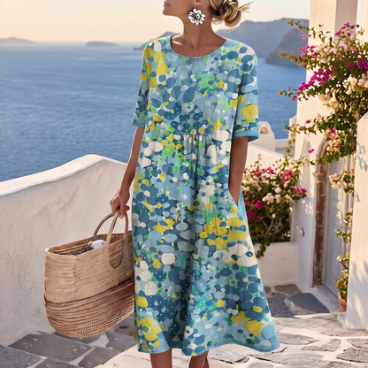 CLOVERLEIGH LOOSE-FIT FLORAL DRESS