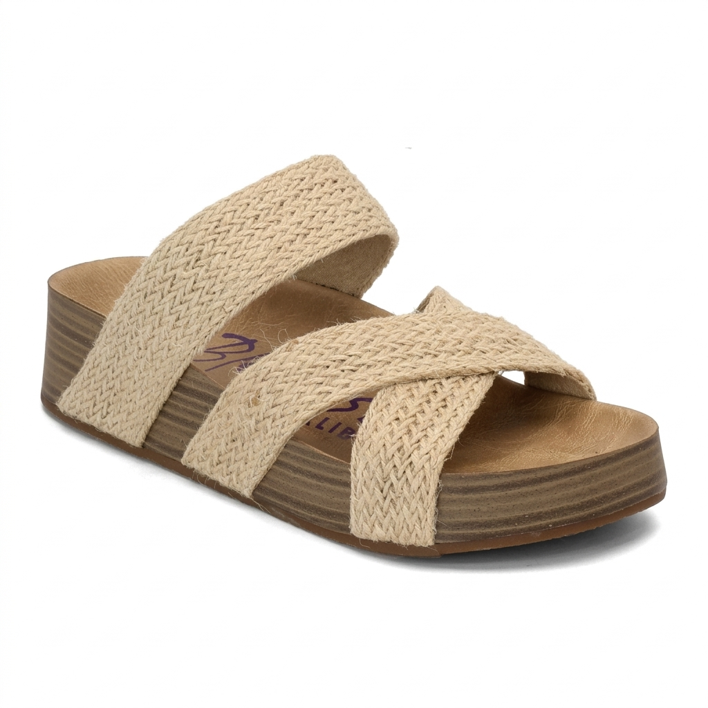 TREVANNA DOUBLE-STRAP WEDGE SANDALS