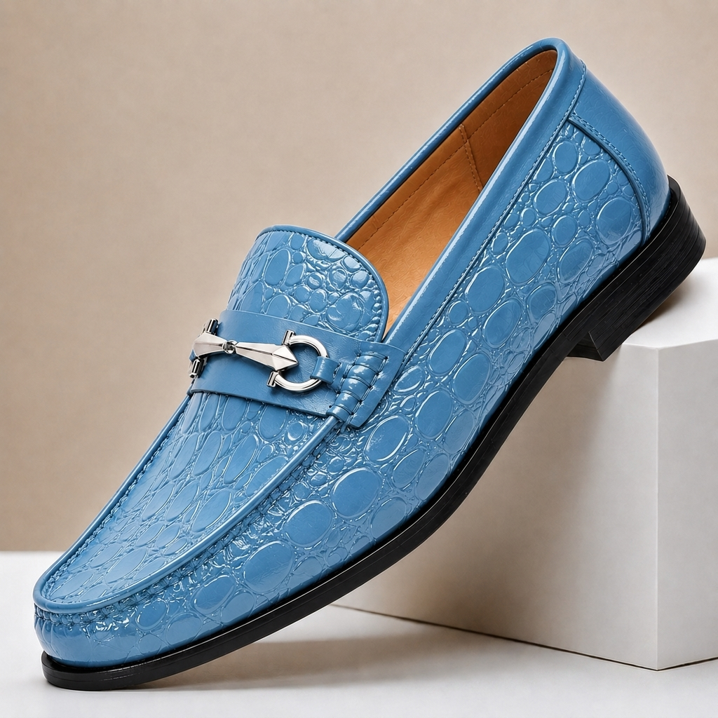 CARROWMERE TEXTURED LEATHER LOAFERS