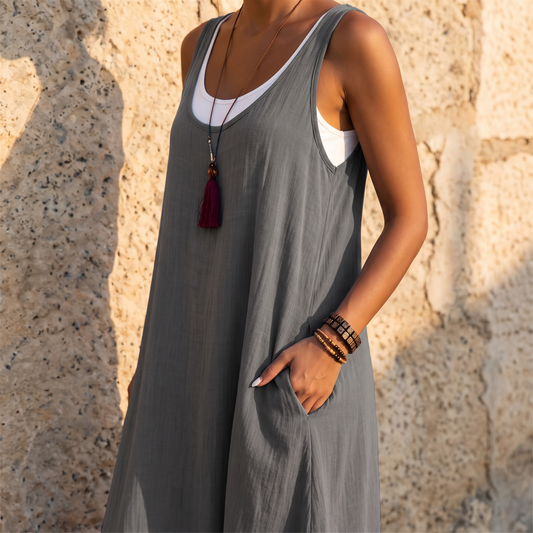 ISALINE STRAPLESS TIERED MIDI DRESS