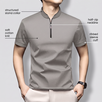 MONTAGUE PREMIUM HALF-ZIP POLO