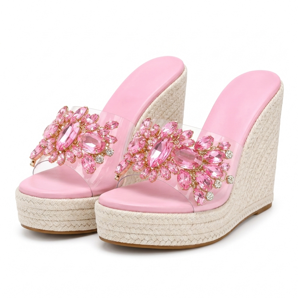 EVIE JEWELLED ESPADRILLE WEDGES