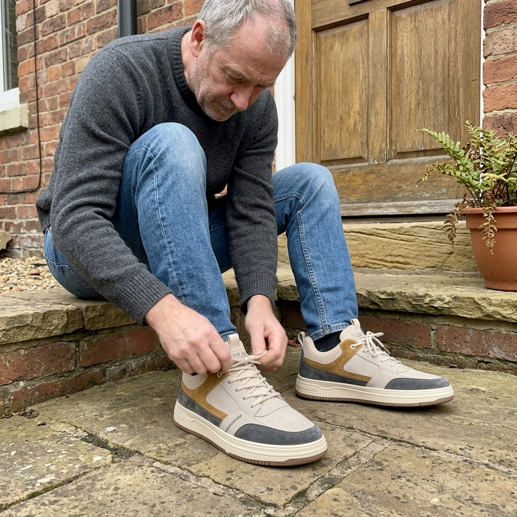 KINROSS PANELLED SUEDE TRAINERS