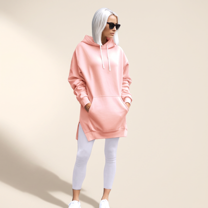 AVELMERE SOFT-FLEECE HOODIE DRESS