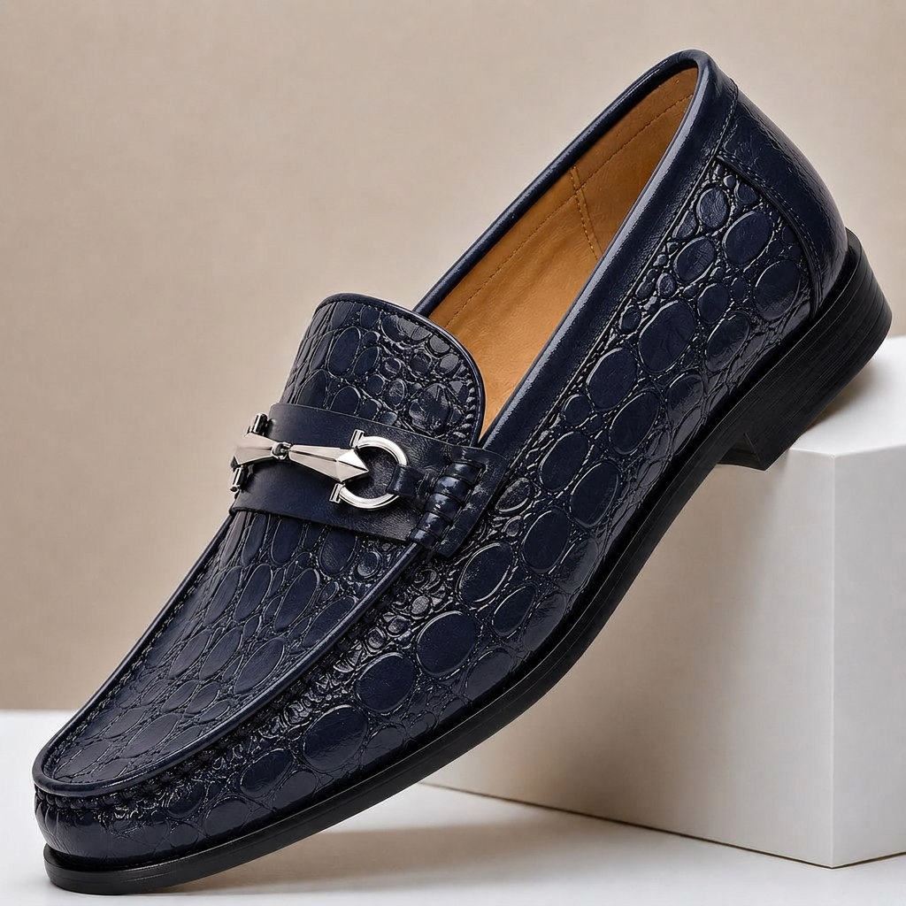CARROWMERE TEXTURED LEATHER LOAFERS