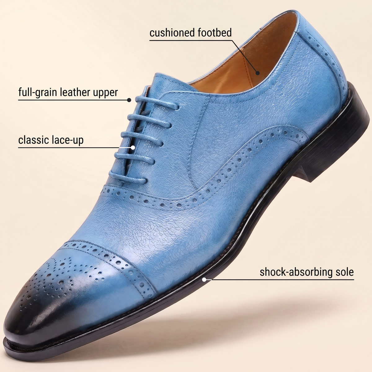 HUXLEY PREMIUM LEATHER LACE-UPS