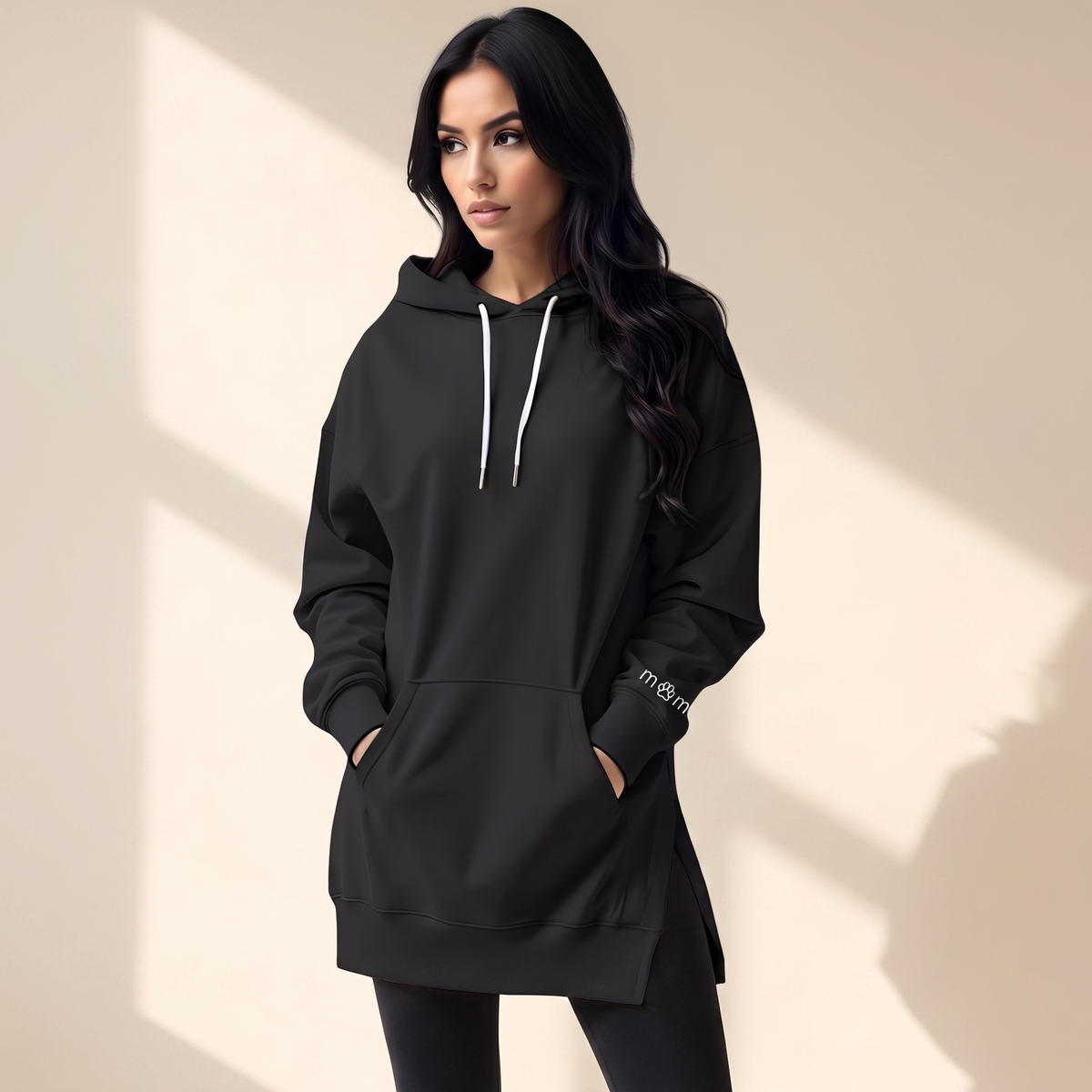 AVELMERE SOFT-FLEECE HOODIE DRESS
