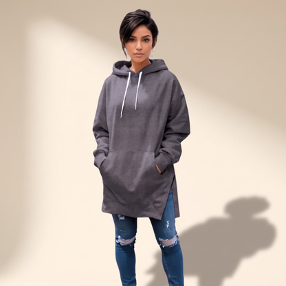 AVELMERE SOFT-FLEECE HOODIE DRESS